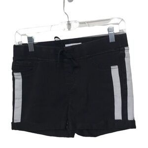 Black Daisy Side Stripe Stretch Shorts Juniors Small